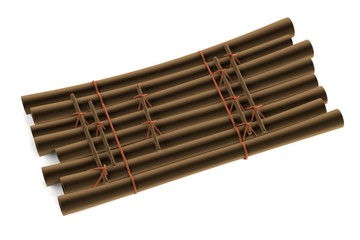 realistic 3d render of raft