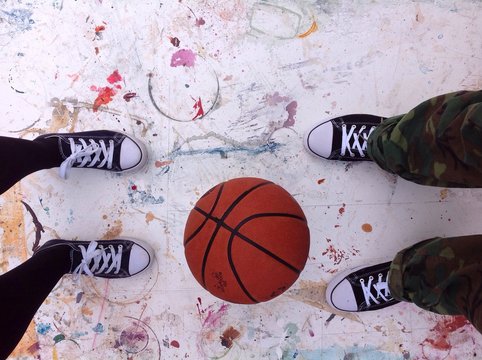 basketball sneakers grunge background