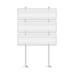 Obraz premium Vector of metal signpost on isolated white background