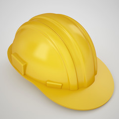 Fototapeta premium construction hard yellow helmet