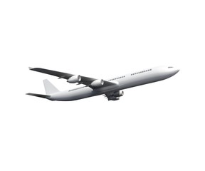Digitally generated white graphic airplane