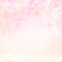 Pink abstract romantic background with bokeh and sparkle