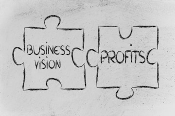 business vision and profits,jigsaw puzzle design
