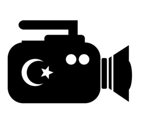 Croissant islamique dans un caméscope