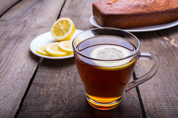 tea, cake and lemons