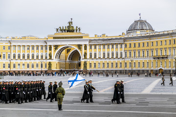 Victory parade on Palace Square in Saint Petersburg, April 28, 2