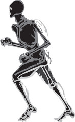 Obraz na płótnie Canvas Running man silhouette