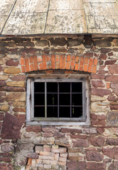 Fototapeta na wymiar fragment of old barn