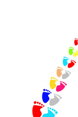 farbige Fußabdrücke...