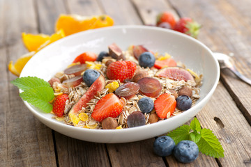 Cereal with fruits