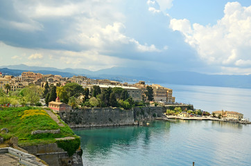 Fototapeta na wymiar Corfu city