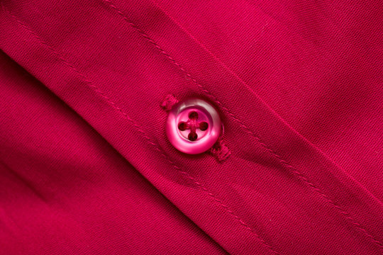 Red Velvet Shirt Button Close Up