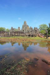 Fototapeta na wymiar Bayon temple in Angkor Thom, Cambodia, Asia