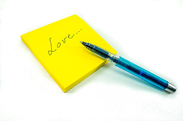 lettre note d'amour