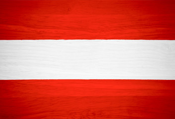 Austria flag on wood texture