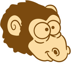 Comic Affen Kopf