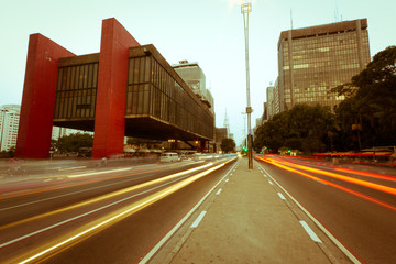 Avenida Paulista, São Paulo-Brazil. Vintage Photography