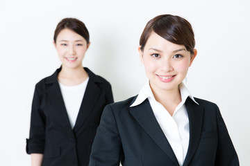 Fototapeta na wymiar asian businesswomen on white background