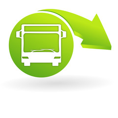 bus sur web symbole vert