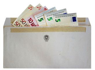 125 Euros sent in an envelope
