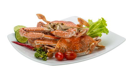 Boiled blue crab