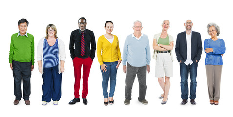 Obraz premium Group of Multiethnic Diverse Colorful People