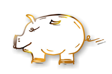 goldenes Sparschwein...