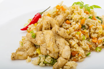 Fried rice with chicken