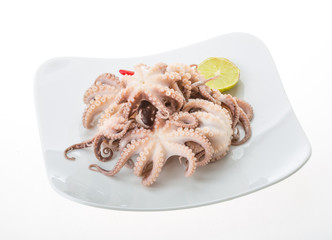 Boiled octopus