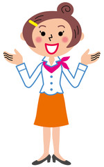 OL　表情　動作　ご覧ください