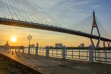Bhumibol bridge in Bangkok, Thailand