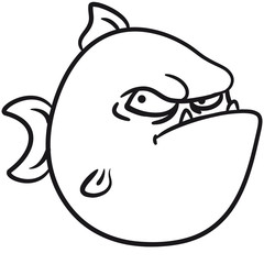 Obraz premium Böser Grimmiger Fisch