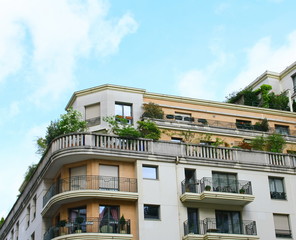 immeuble parisien ,terrasse végétale