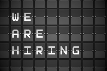 We are hiring on black mechanical board