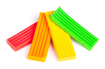 Children bright plasticine