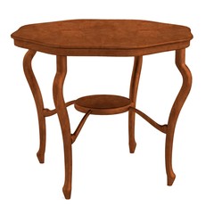 realistic 3d render of table