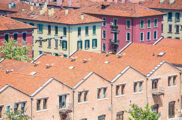Obraz premium Orange Roofs and Purple Plaster