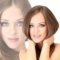 Portrait of beautiful woman close up