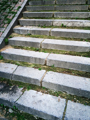 step on old street stairs