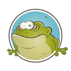 frosch cartoon logo lustig