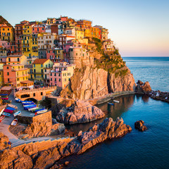 Sunset in Manarola, Cinque Terre, Italy