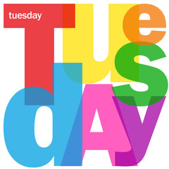 "TUESDAY" (agenda calendar week day date time planning meeting)
