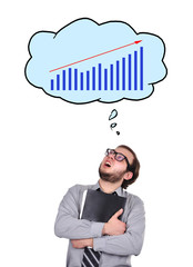 accountant dreaming at chart