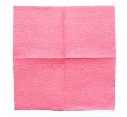 Fototapeta premium Pink paper napkin isolated on white