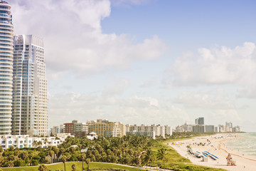 Scenic view of Miami beach, Florida