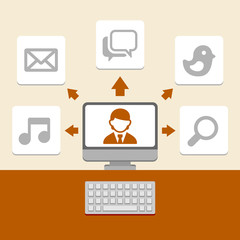 Abstract Scheme of Modern Computer Network