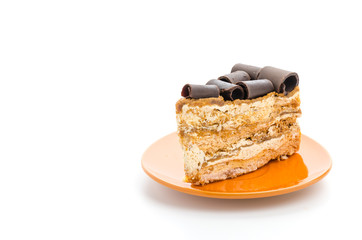 Coffee cake isolated on white background