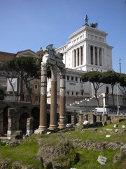 Fototapeta na wymiar Beautiful view of Imperial Forum in Rome