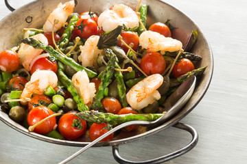 Shrimps and Asparagus stir-fried