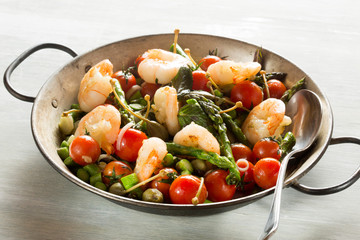 Shrimps and Asparagus stir-fry